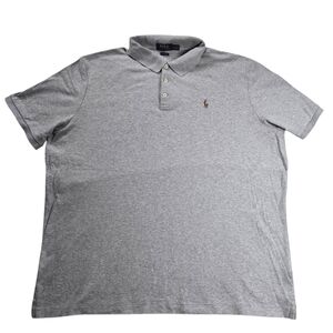 Polo Ralph Lauren‎ Men XXL Gray Classic Fit Short Sleeve Polo Shirt Flesh Pony